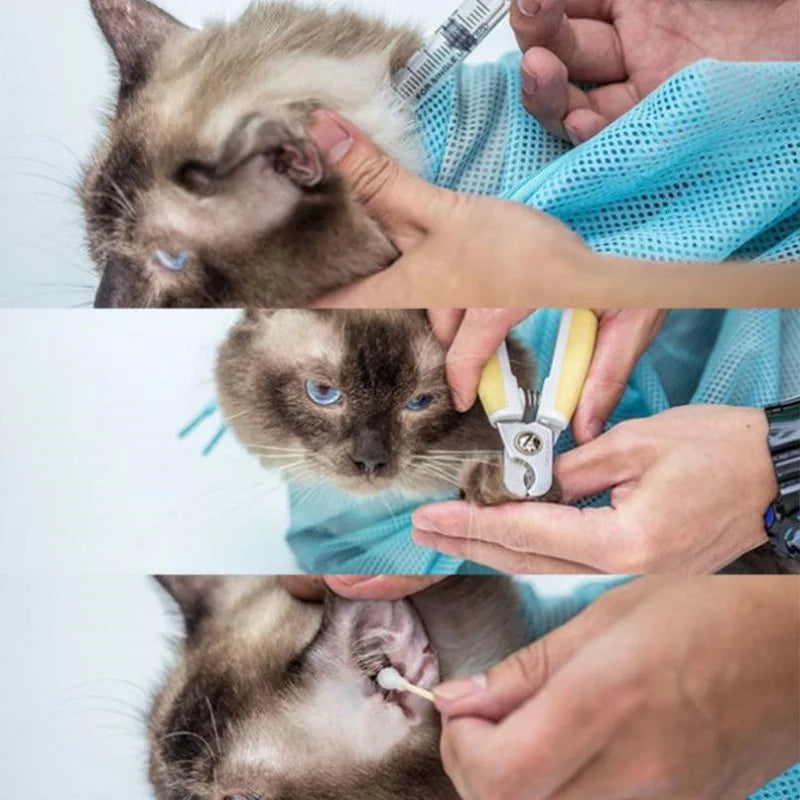 Pratique pour couper les griffes, nettoyer les oreilles ou donner un médicament