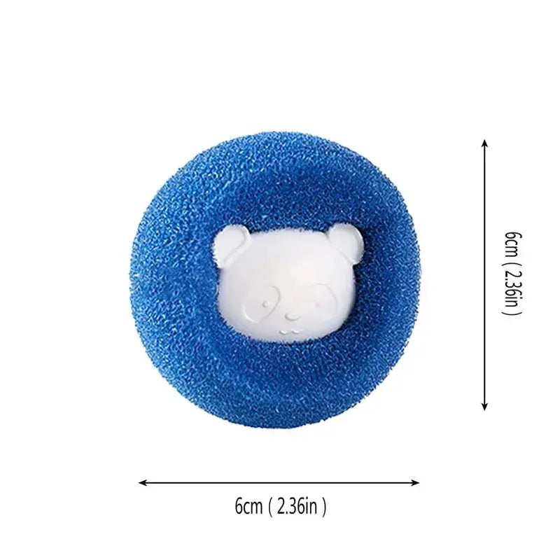Dimensions de l’attrape-poils bleu : 6 × 6 cm